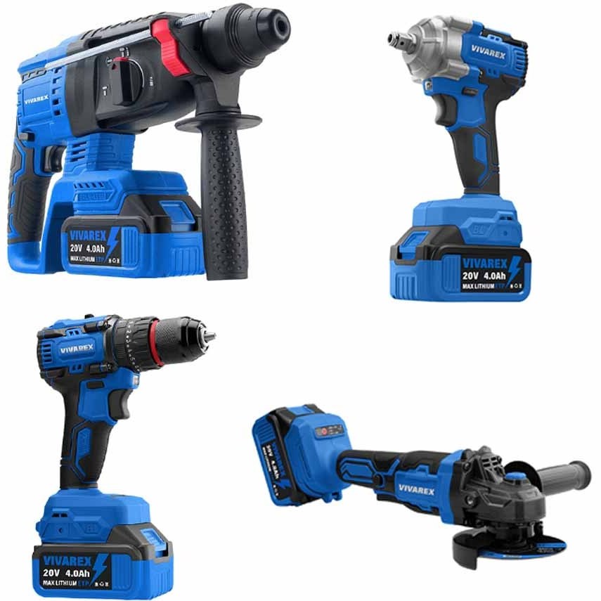 کیت شارژی ۴ عددی ویوارکس مدل VR2404 BCK با باتری ۲۰ ولت